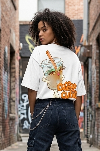 COFFEE CUTIE Oversized T-shirt