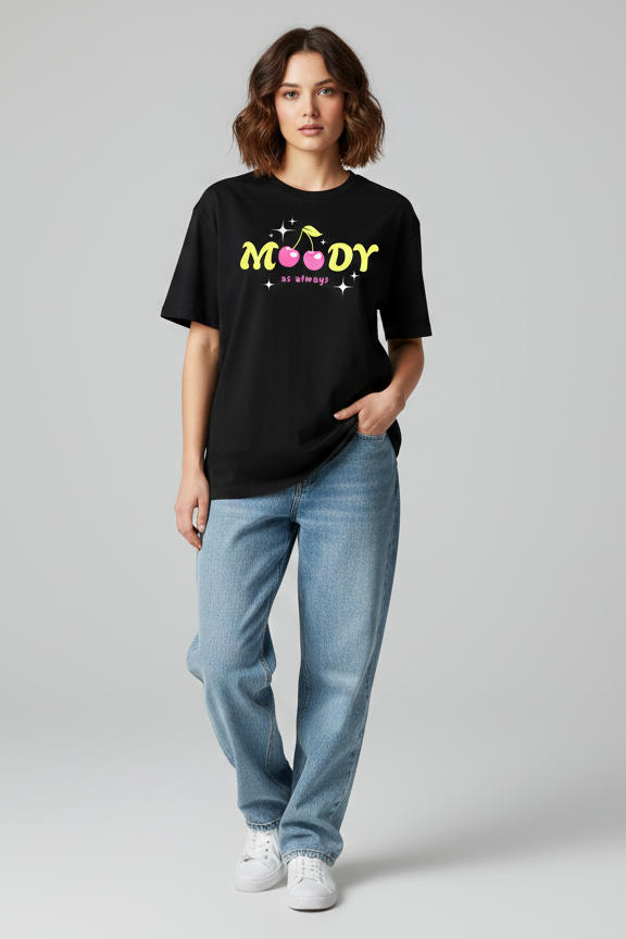 MOODY AS ALWAYS Oversized T-shirt